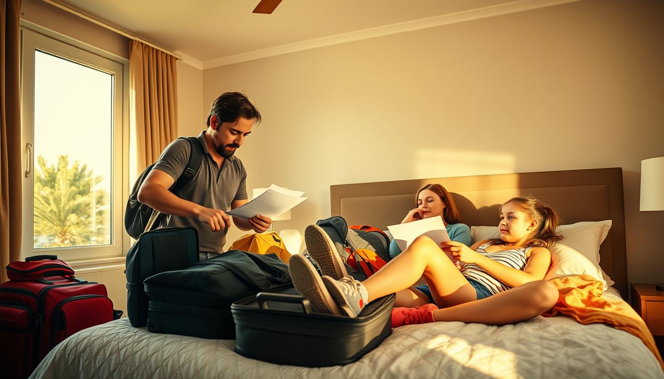 Reisevorbereitungen mit Teenagern